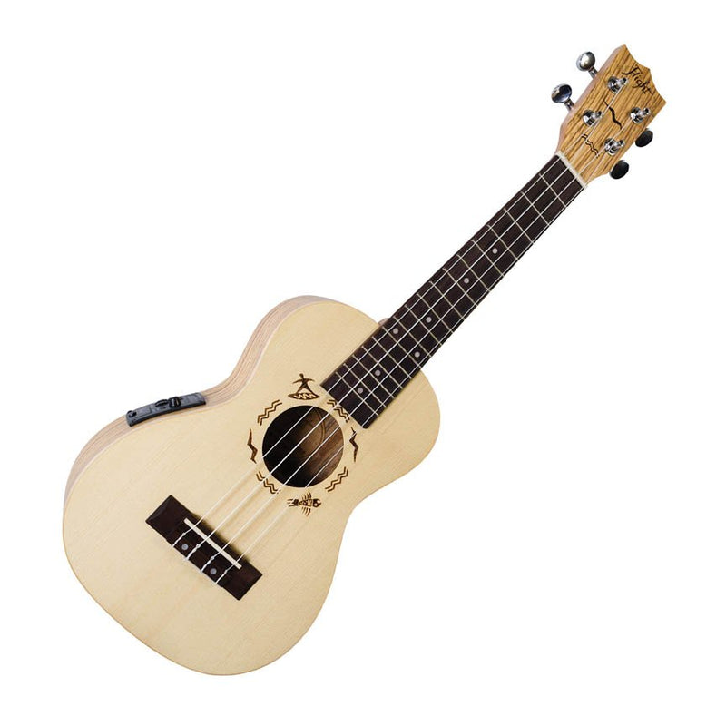 Flight Spruce & Zebrawood Electro-Acoustic Concert Ukulele  – DUC525 CEQ