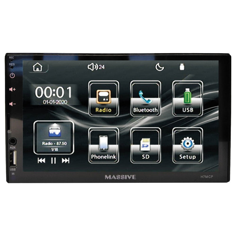 Massive Audio H7MCP 7" Video Receiver w/ Apple Carplay, Android Auto & Bluetooth