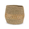 Woven Seagrass Basket with Wicker Accent (Set of 2)