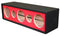DeeJay LED 10" Side Speaker Enclosure w/ 3 Horn & 2 Tweeters Ports - Red