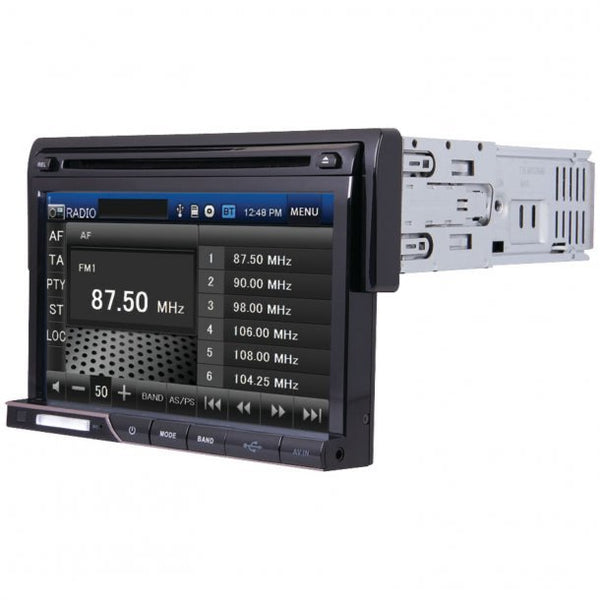 Power Acoustik 7" 1-DIN In-Dash Touchscreen DVD Player w/ Bluetooth - PD-710B