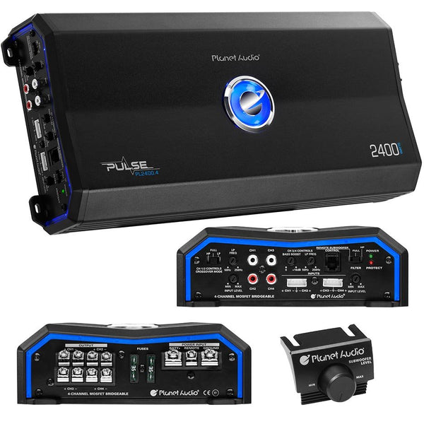Planet Audio Pulse Series 4 Channel Amplifier 2400W Max PL2400.4