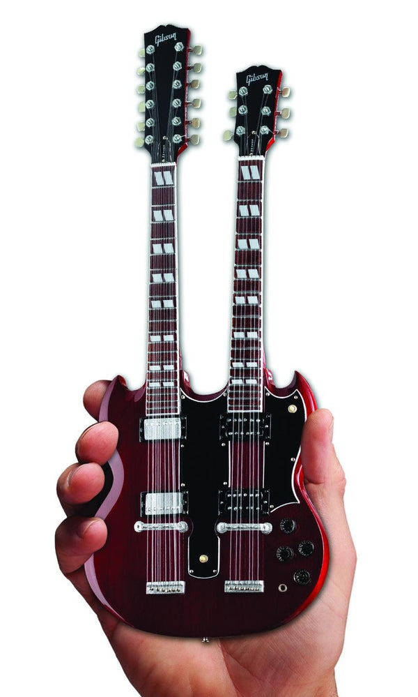 Axe Heaven Gibson SG Eds-1275 Doubleneck Cherry Mini Guitar Replica - GG-223
