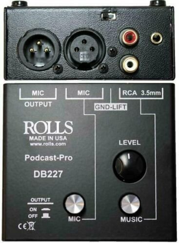 Rolls Podcast Pro Mic/Source Passive Mixer - DB227 - Open Box