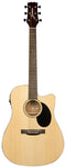 Jasmine J-Series Acoustic Electric Guitar w/ Case - Natural - JD39CE-NAT