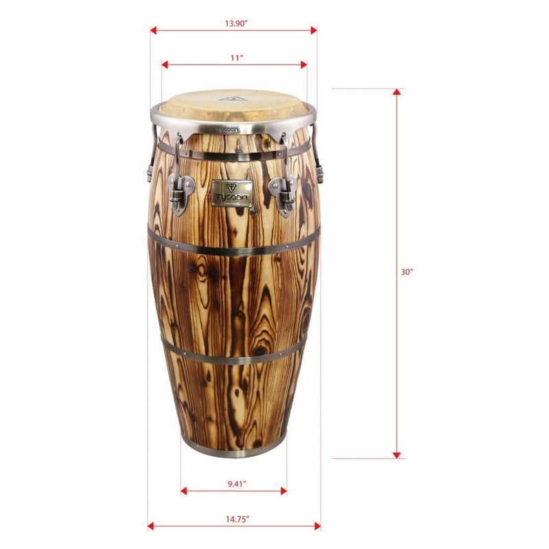 Tycoon Master Heritage Series 11” Quinto Drum w/ Brushed Chrome Hardware