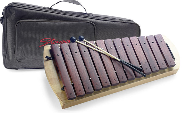 Stagg Portable 16-Key Desktop Xylophone with Mallets & Gig Bag - XYLO-P16