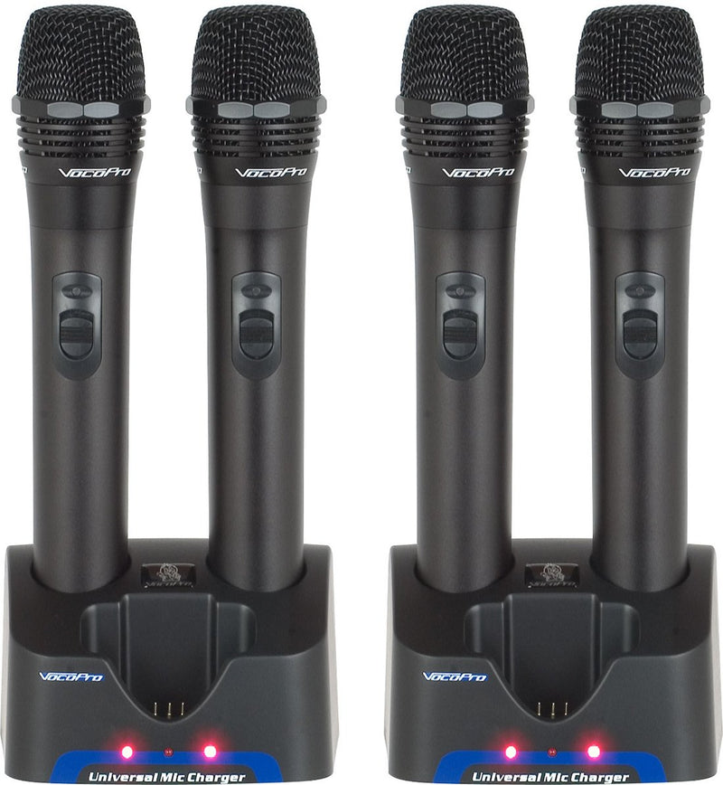 VocoPro Rechargeable 4-Channel UHF Wireless Microphone System - UHF580510