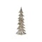 Carved Stone Pine Tree Décor with Silver Finish (Set of 3)