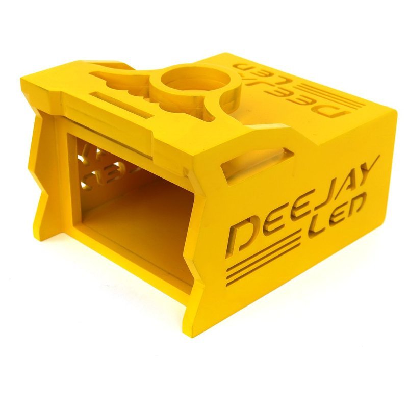 DEEJAY LED TBH1DIN2EQYELLOW - 1 DIN + 2 EQ Yellow Wooden Car Controller Case