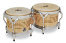 Latin Percussion Matador 7 1/4” & 8 5/8” Bongos - Natural w/ Chrome - M201-AWC