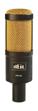 Heil Sound PR40 Large Diameter Studio Microphone - Black/Gold - PR40BG