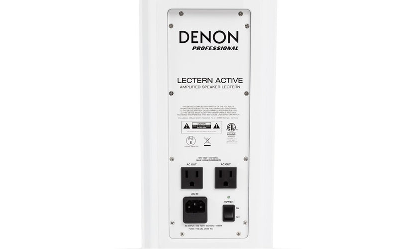 Denon Professional Lectern with Active Speaker Array - White - LECTERNACTIVEW