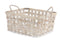Woven Bamboo Basket Tray with Handles (Set of 2)