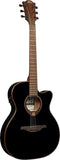 LAG Guitars Tramontane Auditorium Acoustic Electric Guitar Black - T118ASCE-BLK