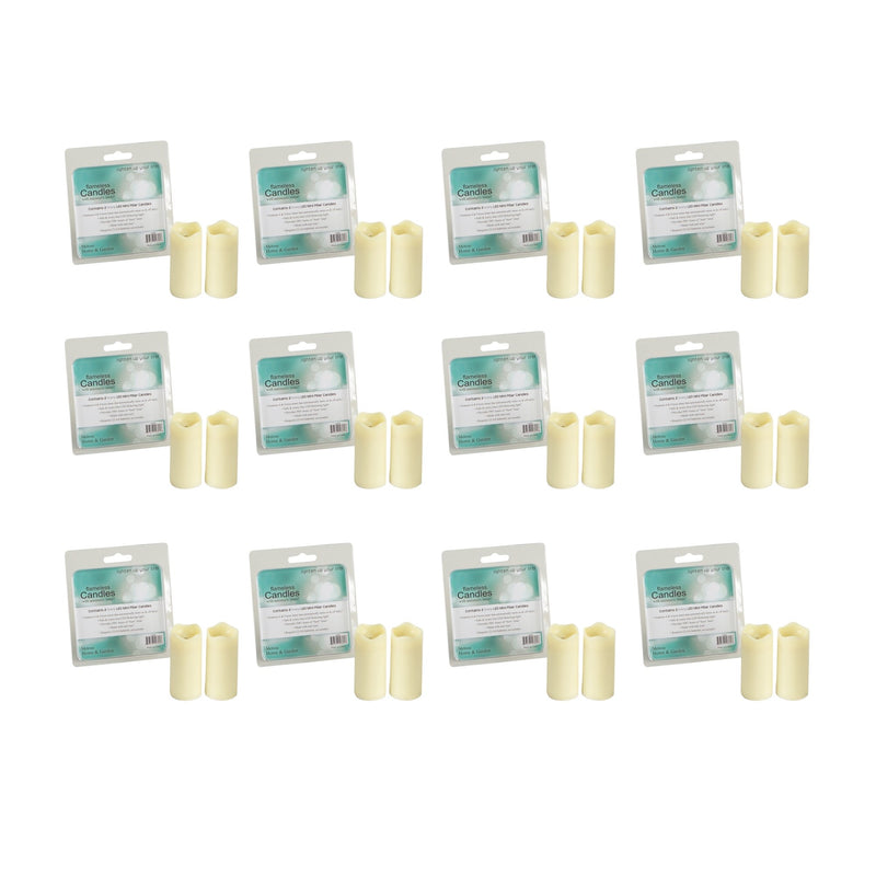 LED Mini Pillar Candle with Remote (Set of 12)