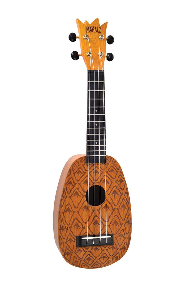 Mahalo Pineapple Soprano Ukulele - Laser Engraved - ME1-P