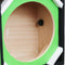 DeeJay LED Car Speaker Enclosure Two 12" Woofers w/ 2 Tweeters & 1 Horn - Green