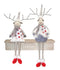 Plush Holiday Deer Shelf Sitter with Hat and Scarf Accent (Set of 2)