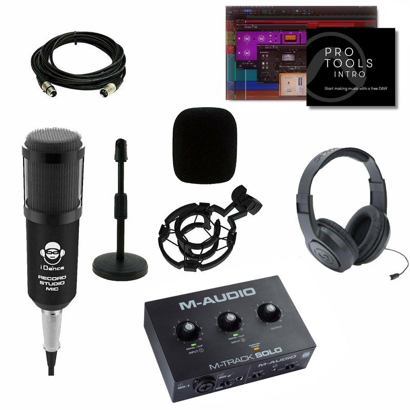 Home Recording Bundle Studio w/ Pro Tools Intro M-Track Solo Free Ship