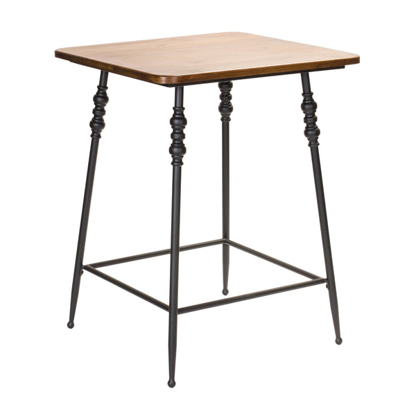 Iron and Wood Accent Table 23.5"H