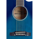 Stagg Dreadnought Acoustic Electric Guitar - Transparent Blue - SA35 DSCE-TB