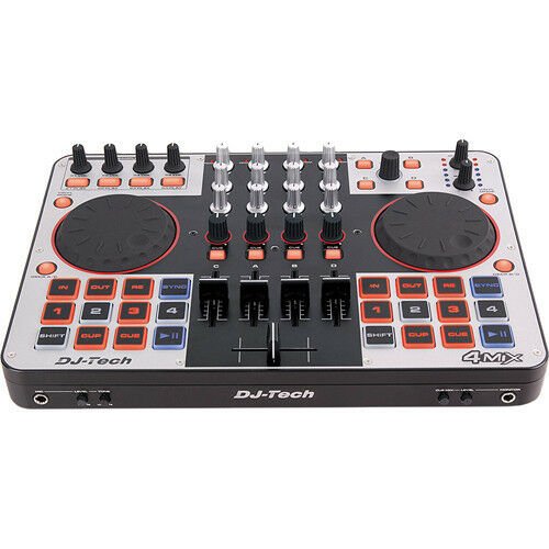 DJ-Tech 4MIX 4-Channel Controller w/ Audio Interface + Virtual DJ LE