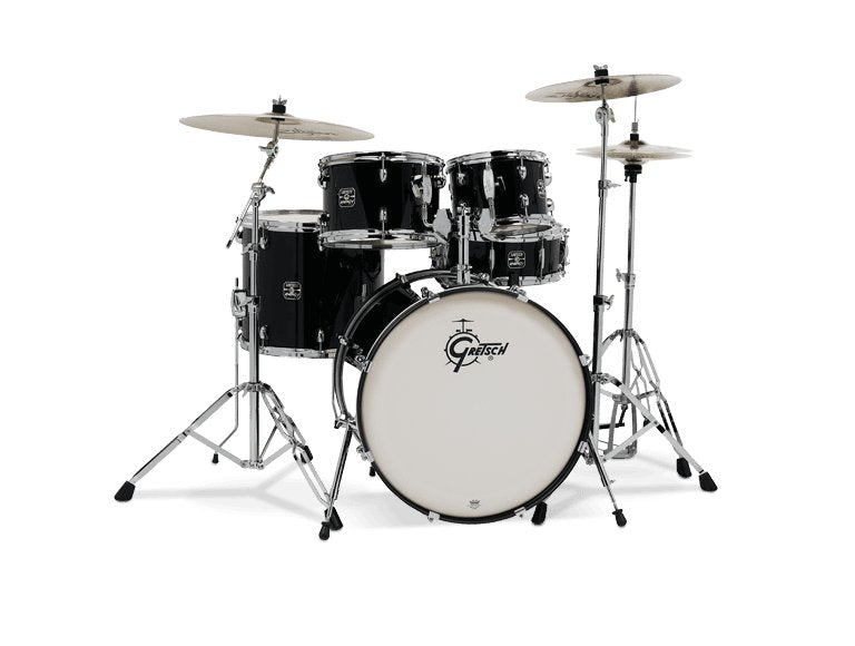 Gretsch Energy 5-Piece Drum Kit with Hardware & Set of Zildjian Cymbals - Black