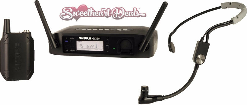 Shure GLXD14/SM35 Performance Headset Wireless System Z2: 2400 - 2483.5 MHz