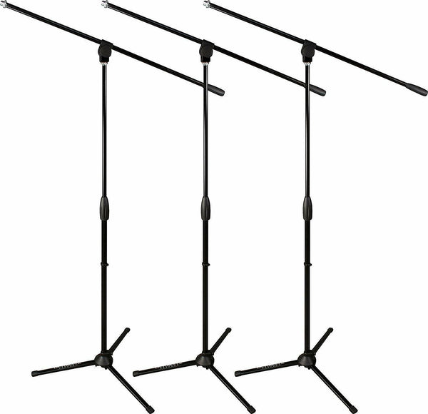 Ultimate Support MC-40B 3-PACK Microphone Stand w/ Three-way Adjustable Boom Arm