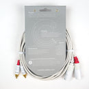 Cordial 20' Unbalanced Twin Cable - Male XLR to RCA Male - White - CFU6MC-SNOW