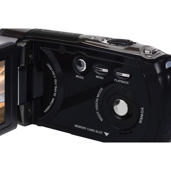 Minolta Full HD 1080p IR Night Vision Camcorder (Black) MN80NV-BK