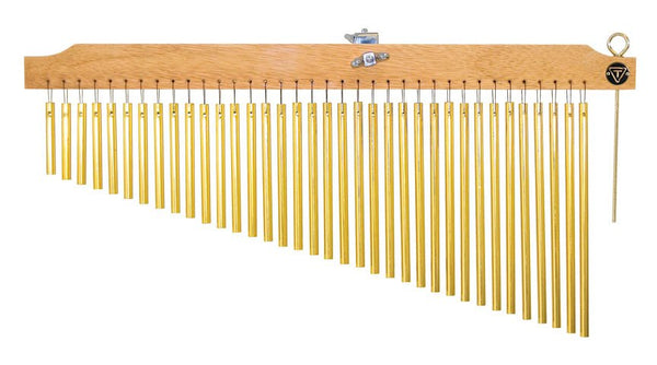 Tycoon 36 Gold Chimes with Natural Finish Wood Bar - TIM-36GN