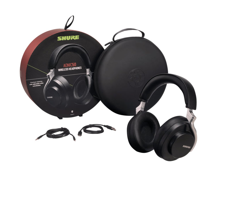 Shure AONIC 50 Wireless Noise Canceling Headphones - Black - SBH2350-BK