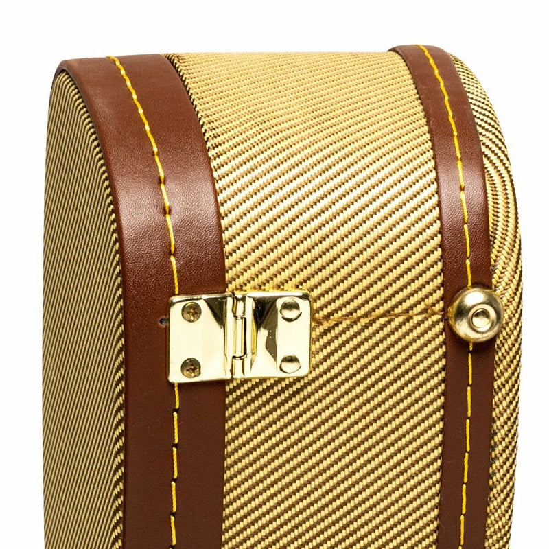 Stagg Vintage-Style Gold Tweed Baritone Ukulele Hardshell Case - New Open Box