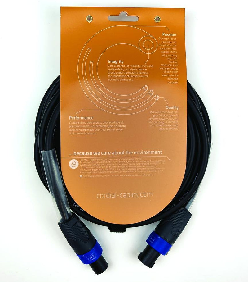 Cordial Premium 33' speakON to speakON 2-Pole Speaker Cable - CPL10LL