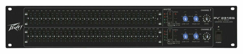 Peavey PV231EQ Two-rack-space 31 Band Per Side Stereo Equalizer - New Open Box