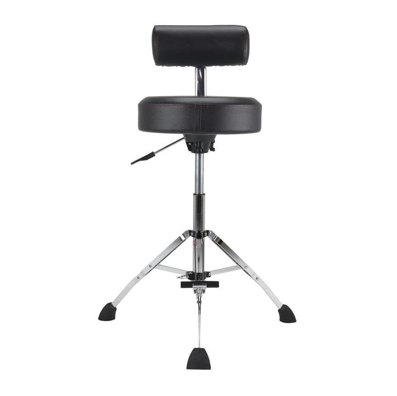 Gibraltar Tall Hydraulic 15“ Round Stool w/ Backrest & Footrest - 9608HRTB