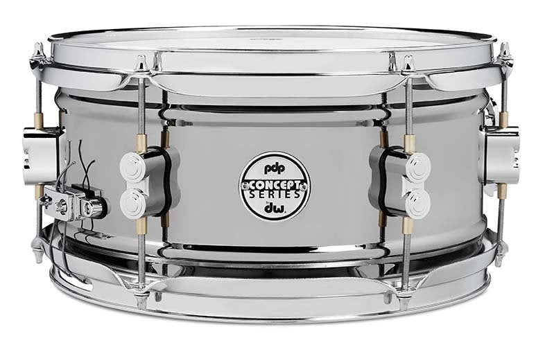 PDP Concept Series Metal Snare 6x12 Black Nickel Over Steel w/ Chrome Hardware