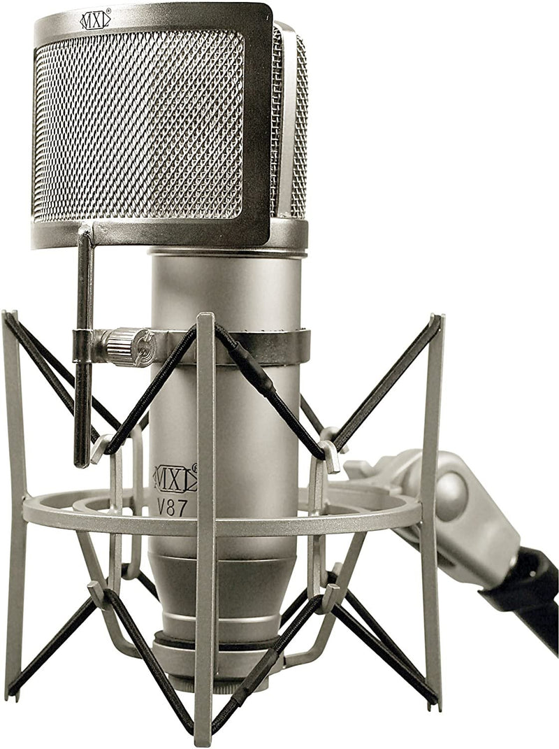 MXL Low-Noise Pro Studio Condenser Microphone w/ Pop Filter & Shockmount - V87