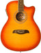 Oscar Schmidt OACE Auditorium Acoustic Electric Guitar Cherry Sunburst - OACEFCS
