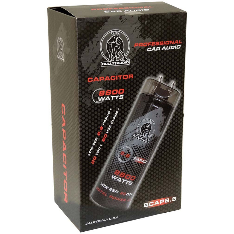 Bullz Audio 8.8 Farad Capacitor With Digital Voltage Display BCAP8.8
