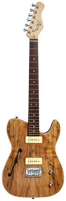 Michael Kelly 59 Thinline Hollow Electric Guitar - Spalted Maple - MK59FSPJRC
