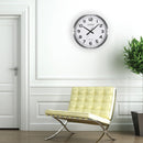 La Crosse 20" Brushed Aluminum Atomic Wall Clock - 404-1220