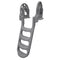 Dock Edge Stand-Off Flip-Up Polyethylene Molded 4-Step Dock Ladder Grey 2084-F