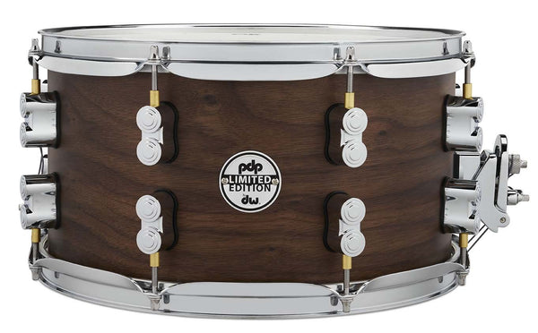 PDP Limited Edition 7x13 Maple/Walnut Snare Drum - Natural Satin - PDSN0713MWNS