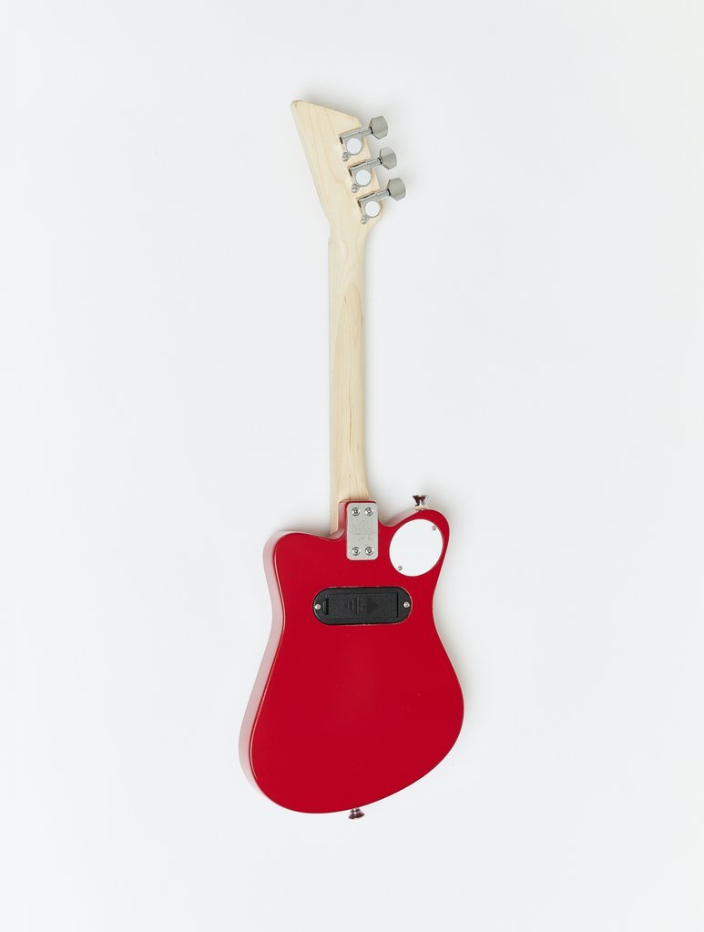 Loog Mini Electric 3 String Electric Guitar w/ Built-in Amp - Red - LGMIER