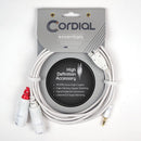 Cordial 10' Y Adapter - Stereo 1/8″ TRS to Left/Right Male XLR - White