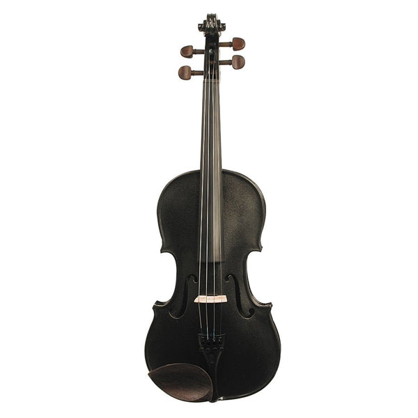 Stentor Harlequin Violin Black Full Size 4/4 w/ Case & Bow 1401BK-4/4