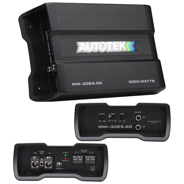 Autotek Mean Machine Compact D Class Amplifier 3000 Watts 2 Channel MM30252D